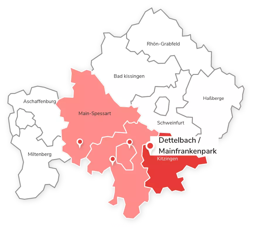 Augé Service | Karte Dettelbach / Mainfrankenpark
